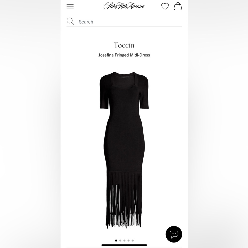 Black fringe midi dress. Worn once, amazing condition. Very flattering.